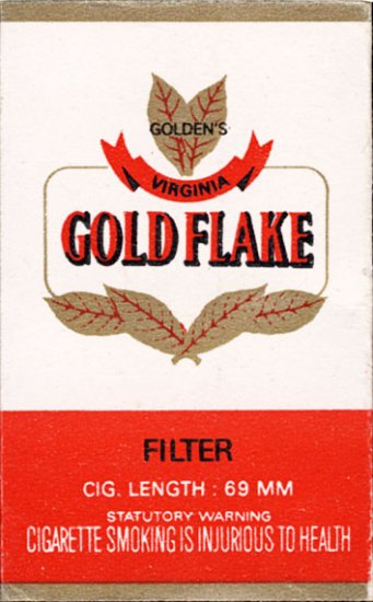 Gold Flake Golden\'s Virginia Filter Cig. Length 69 MM 10 carton