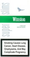 Winston Super Slims Fresh Menthol 100s Cigarettes 10 cartons