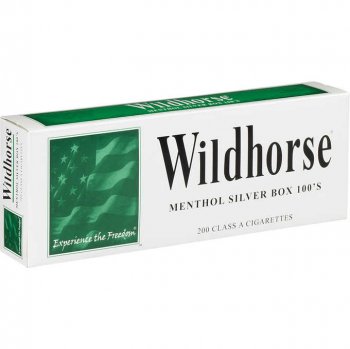 Wildhorse Menthol Silver 100\'s Box cigarettes 10 cartons
