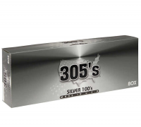 305's Silver 100's Box cigarettes 10 cartons