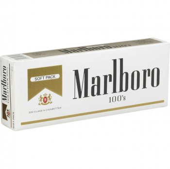 Marlboro 100\'s Gold Soft Pack cigarettes 10 cartons