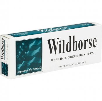 Wildhorse Menthol Green 100\'s Box Cigarettes 10 cartons