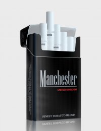 Manchester Round Corner black cigarettes 10 cartons