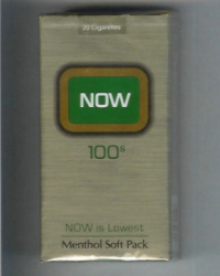 Now 100s Now is Lowest Menthol soft box cigarettes 10 cartons