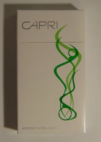 capri menthol ultra light super slim cigarettes 10 cartons