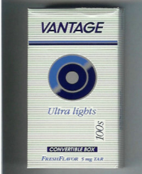 Vantage Ultra Lights 100s hard box cigarettes 10 cartons