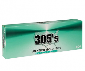305\'s Menthol Gold 100\'s Box cigarettes 10 cartons