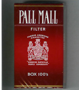 Pall Mall 100\'s Red Filter Cigarettes 10 cartons