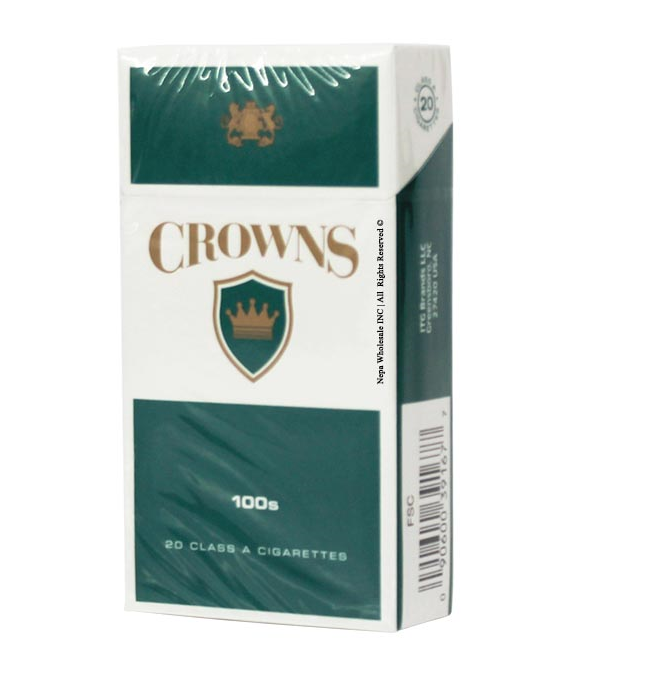 Crowns Menthol 100s cigarettes 10 cartons - Click Image to Close