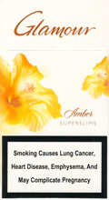 Glamour Super Slims Amber 100\'S cigarettes 10 cartons