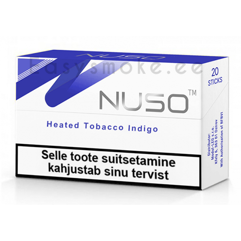 NUSO Indigo Heated Tobacco Sticks 10 cartons