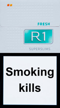 R1 Super Slims Fresh 100`s Cigarettes 10 cartons